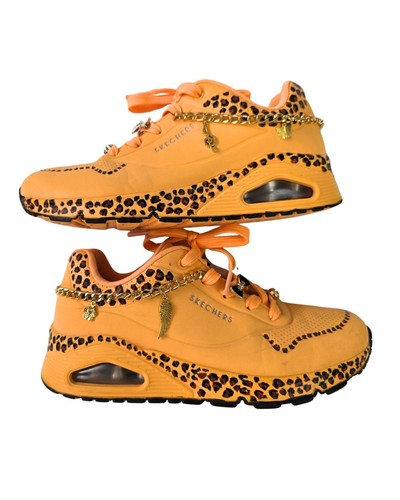 Custom sneakers leopard gold - sneakers,