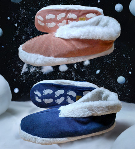 Leather slippers warm - ,