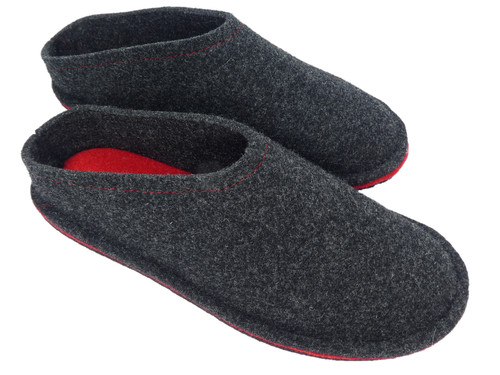 Barefoot slipper charcoal red - barefoot,