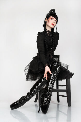 Patent ballet high heels over